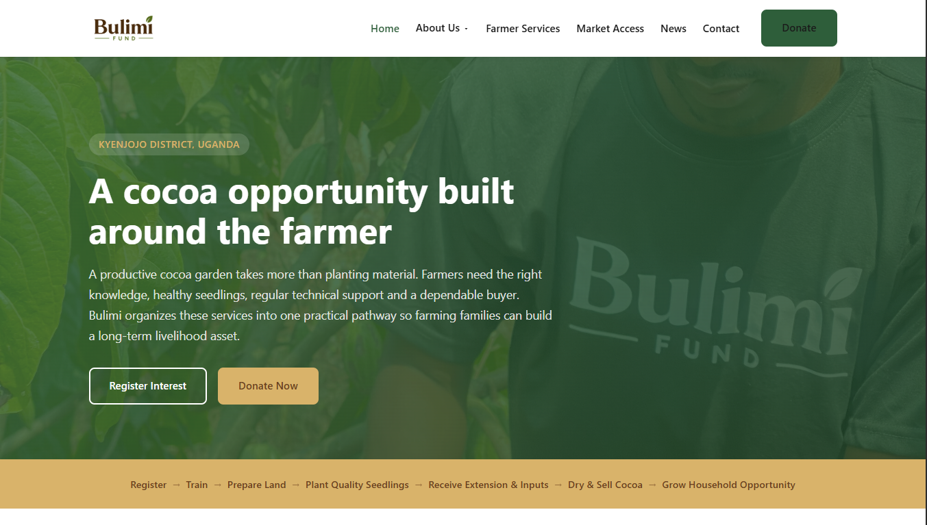 Bulimi Fund website screenshot